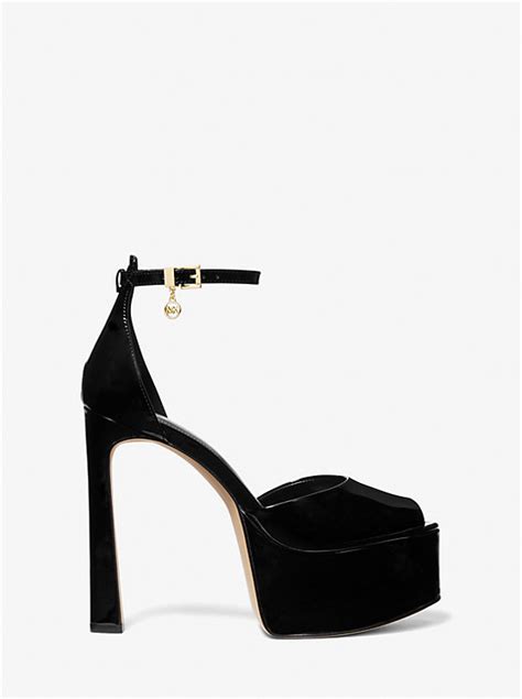 michael kors peeptoe-stiefeletten paloma mit cut-outs|Martina Patent Leather Peep.